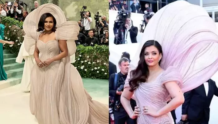 Mindy Kaling's MET Gala 2024 dress gives us Aishwarya Rai at Cannes deja vu. See pics
