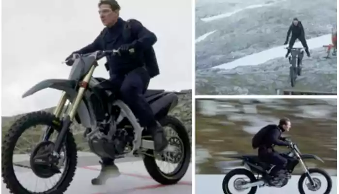 Tom Cruise does death defying bike stunt in 'Mission Impossible - Dead Reckoning Part One'